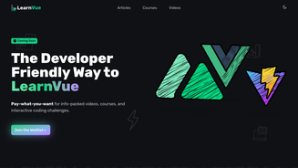 Screenshot of LearnVue